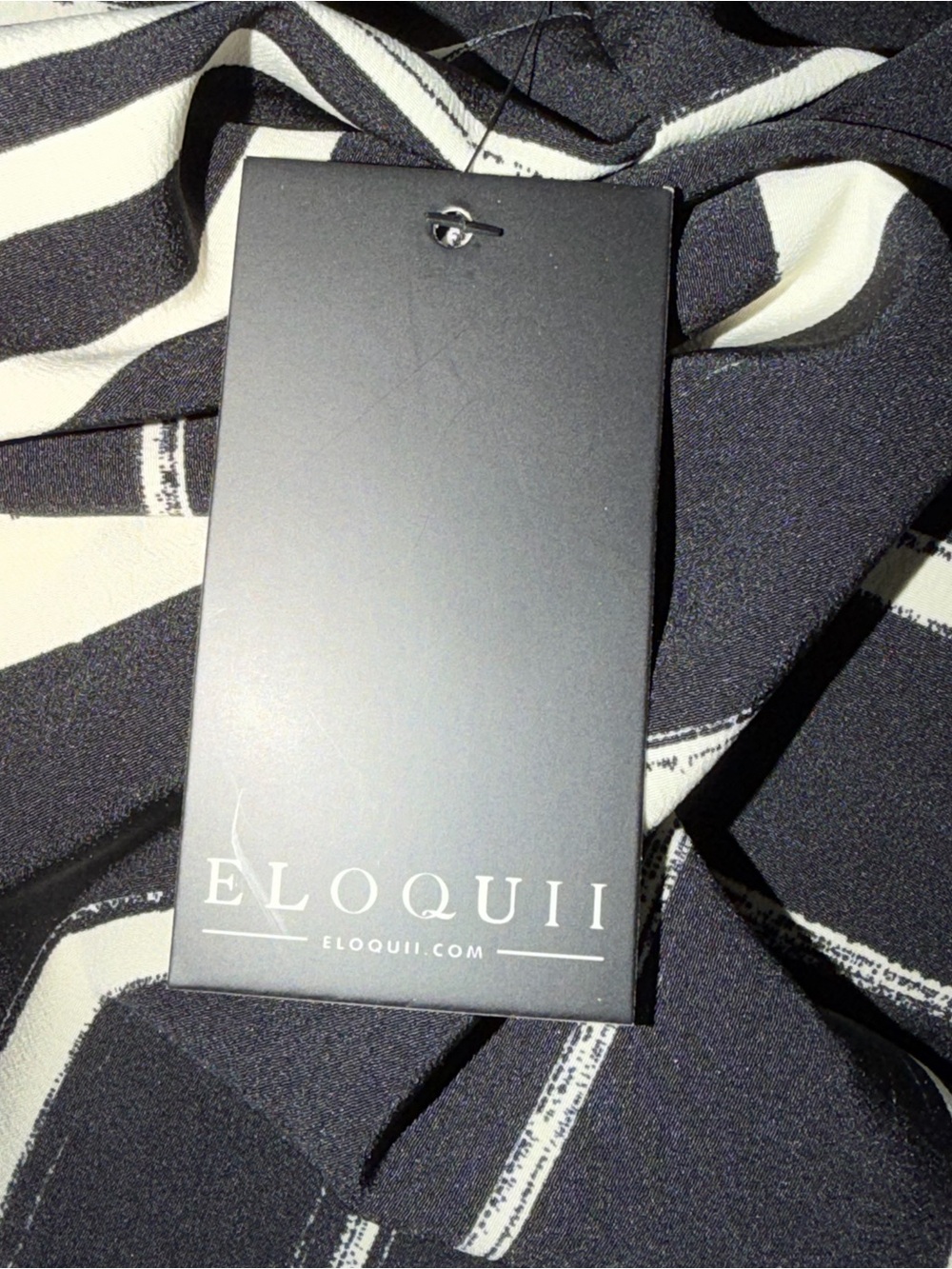 ELOQUII Black & Cream Geometric Shift Dress sz 16  NWT! - Picture 7 of 7